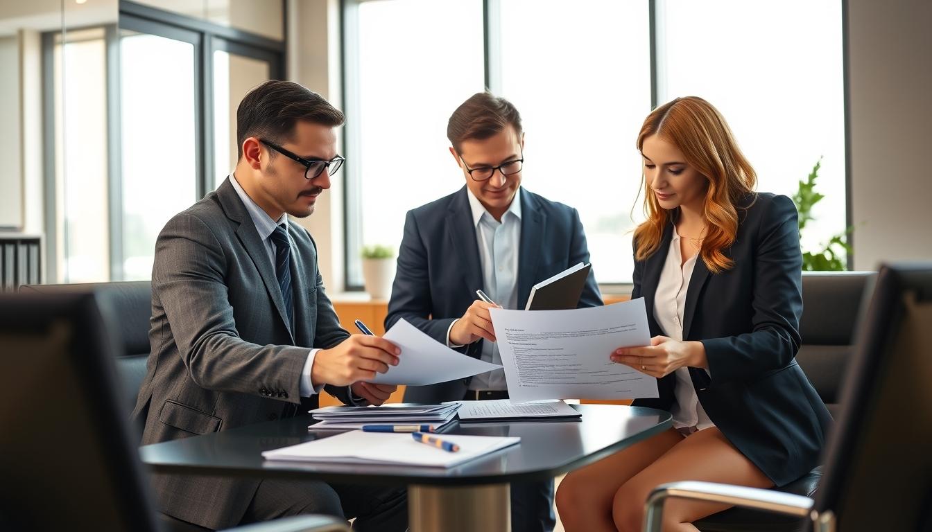 Business agreement signing